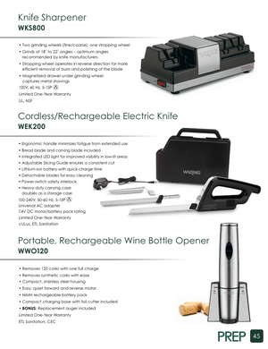 Waring WKS800 Catalog Page