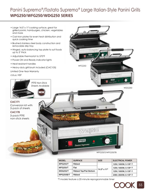 Waring WFG250 Catalog Page