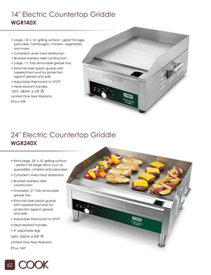 Waring WGR240X Catalog Page