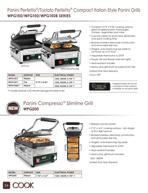 Waring WFG150 Catalog Page