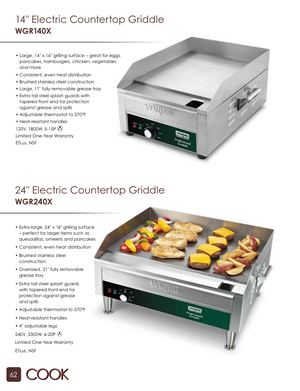 Waring WGR140X Catalog Page