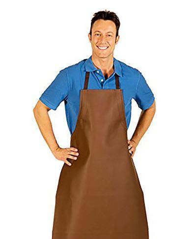HI-LITE 855XLABR Adjustable Heavy Duty Vinyl Bib Apron, Brown