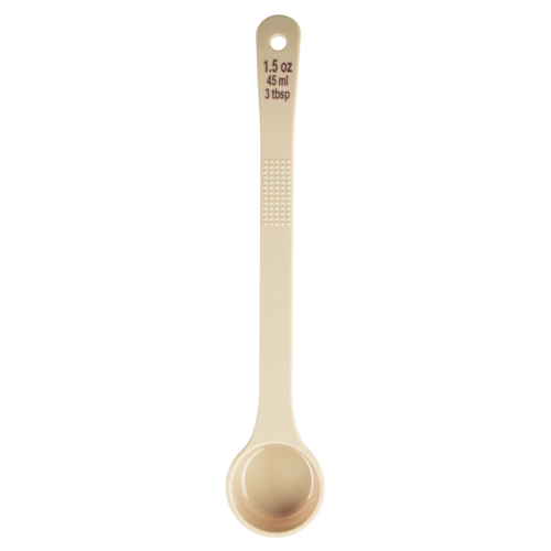 TableCraft Products 11168 1.5oz Solid Portion Spoon, Long Handle, Polycarbonate, Beige