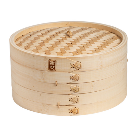 Winco J26-0012 12" 2-tier Bamboo Steamer Basket