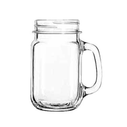 Libbey 97084, 16.5 oz. County Fair Plain Panel Drinking Jar