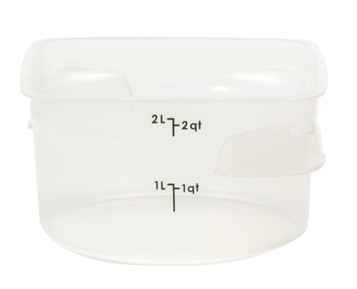 Cambro 2RFSPROPP190 2 qt CamRound® FreshPro Translucent Round Storage Container Polypropylene