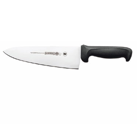 Mundial 5610-8 PR RF Cooks Knife 8"L x 2-1/2"W Antimicrobial High Carbon/No Stain Blade Black