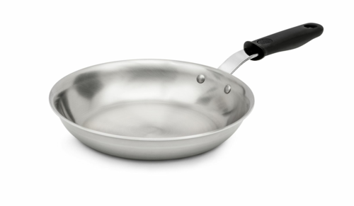 Vollrath 692108 Tribute 8" Tri-Ply Stainless Steel Fry Pan with Black Silicone Handle