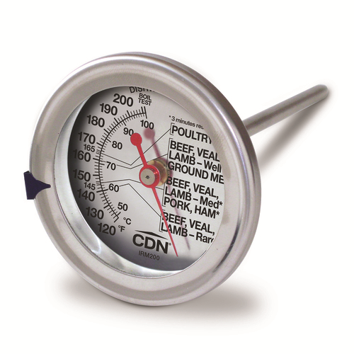 CDN IRM200 5" Probe Dial Meat Thermometer Waterproof