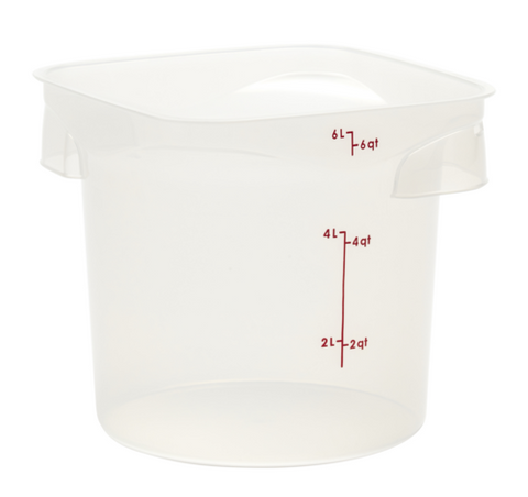 Cambro 6RFSPROPP190 6 qt CamRound® FreshPro Translucent Round Storage Container Polypropylene