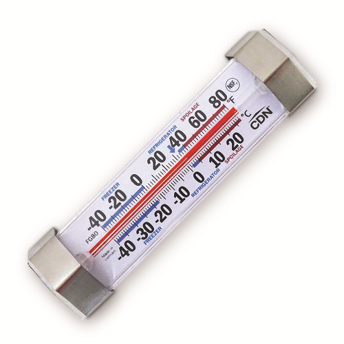 CDN FG80 ProAccurate 4 3/4" Tube Refrigerator / Freezer Thermometer