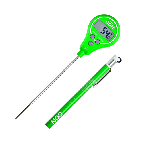 CDN DTL572B 4 5/16" Waterproof Digital Pocket Probe Lollipop Thermometer Green