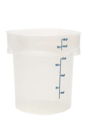 Cambro 18RFSPROPP190 18 qt CamRound® FreshPro Translucent Round Storage Container Polypropylene