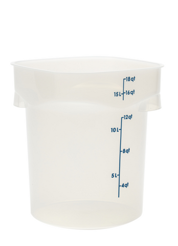 Cambro 18RFSPROPP190 18 qt CamRound® FreshPro Translucent Round Storage Container Polypropylene