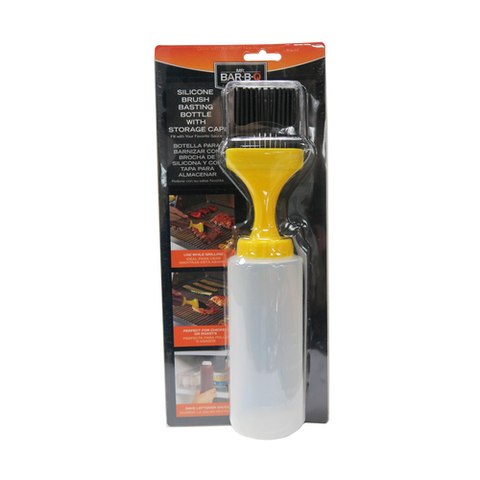 Chef Master 40030CM Mr. Barbq Silicone Bristle Basting & Storage Bottle