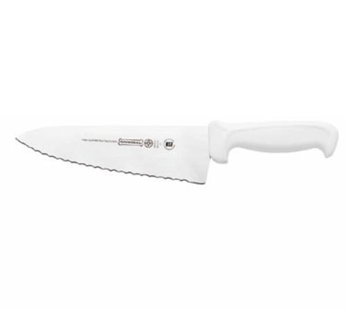 Mundial 5610-8E BR RF Sandwich Knife 8"L x 2-1/2"W Antimicrobial High Carbon/No Stain Wide Serrated Edge Blade White