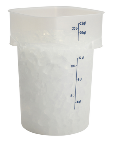 Cambro 22RFSPROPP190 22 qt CamRound® FreshPro Translucent Round Storage Container Polypropylene