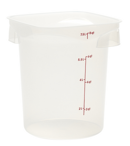 Cambro 8RFSPROPP190 8 qt CamRound® FreshPro Translucent Round Storage Container Polypropylene