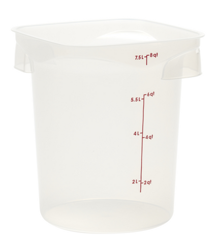 Cambro 8RFSPROPP190 8 qt CamRound® FreshPro Translucent Round Storage Container Polypropylene