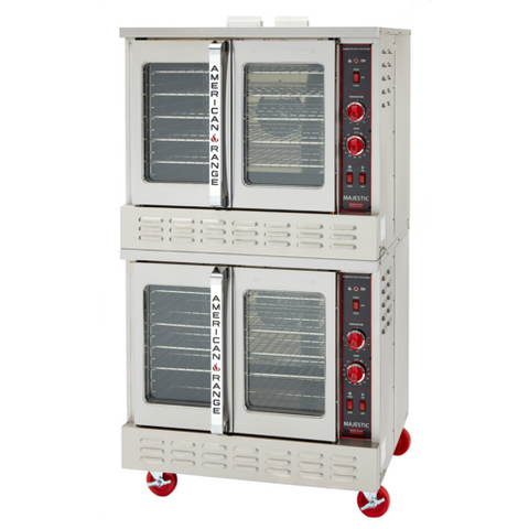 American Range MSD-2HE Majestic Double Deck Standard Depth Gas Convection Oven 108,000 BTU