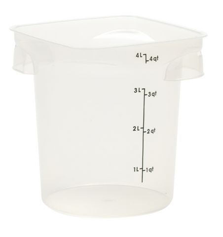 Cambro 4RFSPROPP190 4 qt CamRound® FreshPro Translucent Round Storage Container Polypropylene