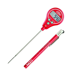 CDN DTL572B 4 5/16" Waterproof Digital Pocket Probe Lollipop Thermometer Red