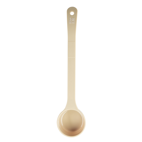 TableCraft Products 10648 3oz Solid Portion Spoon, Long Handle, Polycarbonate, Beige