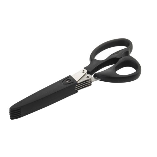TableCraft Products 12032 PerfectGrip Herb Scissors, 8.25"x3.25"x.75", Black