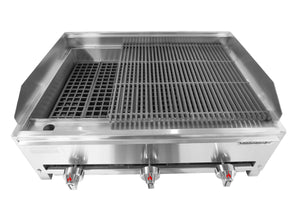 Connerton RLRB-23-17L-S Charbroiler, countertop, gas, 17"W, lava-rock with cast iron bottom grates, 28,000 BTU, NSF