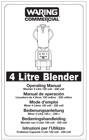 Waring CB15T Owner s Manual