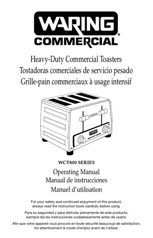 Waring WCT855 Owner s Manual