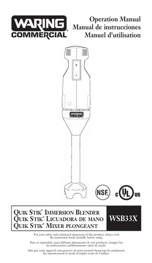 Waring WSB35 Owner s Manual