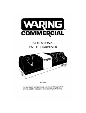 Waring WKS800 Owner s Manual