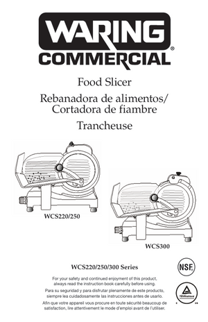 Waring WCS250SV Owner s Manual