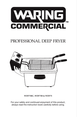Waring WDF75RC Owner s Manual