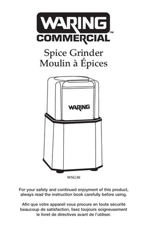 Waring WSG30 Owner s Manual