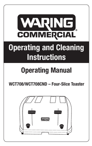 Waring WCT708 Owner s Manual
