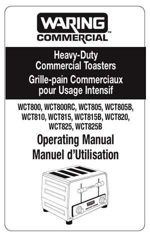 Waring WCT800 Owner s Manual