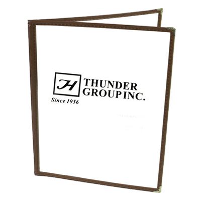 Thunder Group PLMENU-2BR 2-Page MENU COVER, Brown