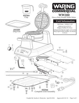 Waring WW200 Parts Diagram