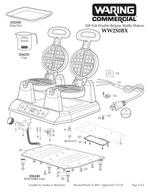 Waring WW250X2 Parts Diagram