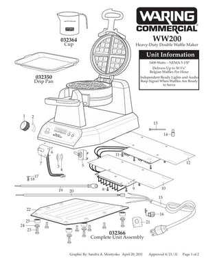 Waring WWD200 Parts Diagram