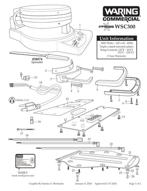 Waring WSC300 Parts Diagram