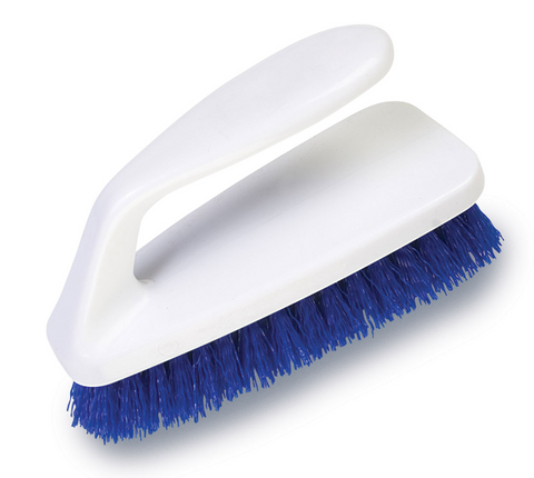 Malish 1365 Hand Scrub 6.25" Blue Poly Handle Brush