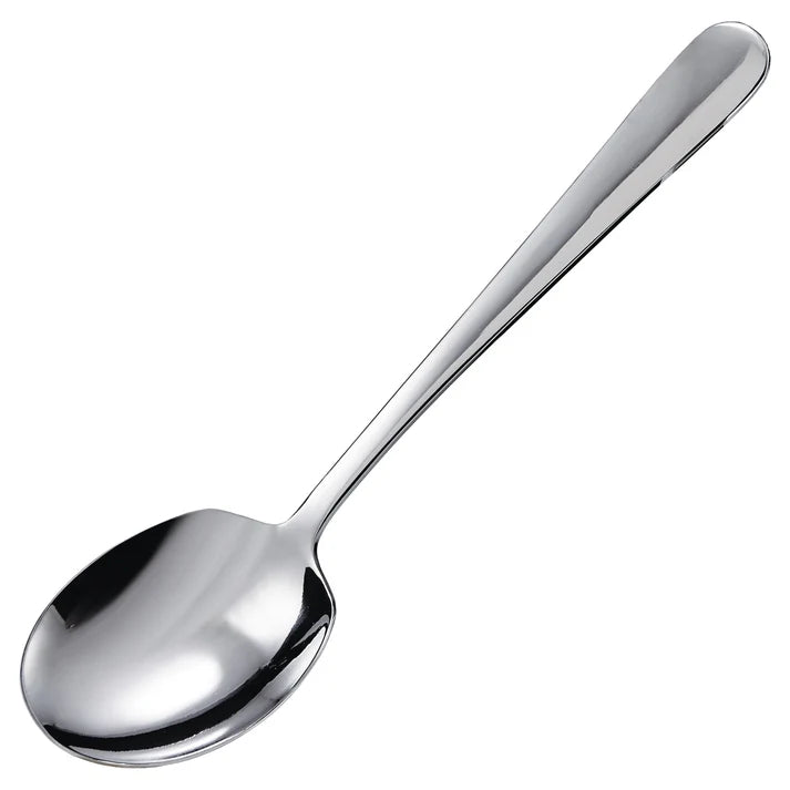 WINCO SRS-2  Serving Spoons, Round Edge, Stainless Steel