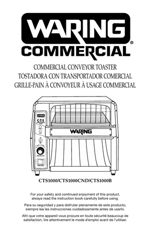 Waring CTS1000 Owner s Manual