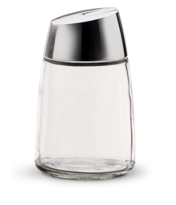 Vollrath 930 Traex Dripcut 12 oz. Glass Sugar Pourer Chrome Plated Top
