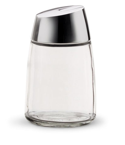 Vollrath 930 Traex Dripcut 12 oz. Glass Sugar Pourer Chrome Plated Top