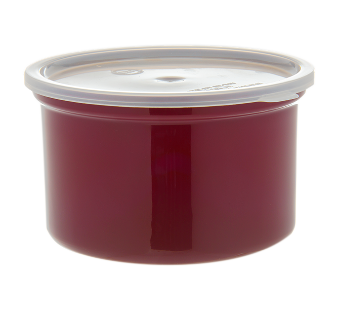 Carlisle 34301 Poly-Tuf™ Crock, 1.5 qt., translucent snap-on lid, brown, NSF