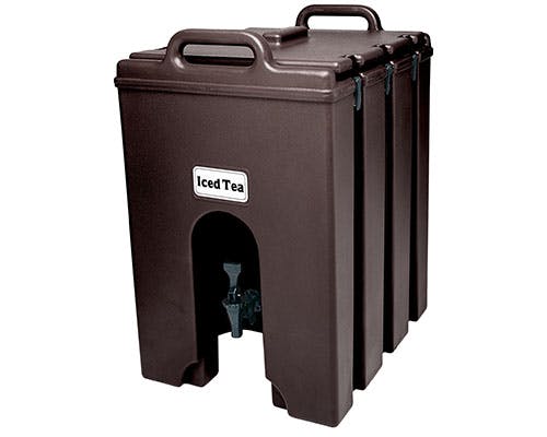Cambro 1000LCD131 11-3/4 Gallon Beverage Dispenser, Plastic Component, Dark Brown
